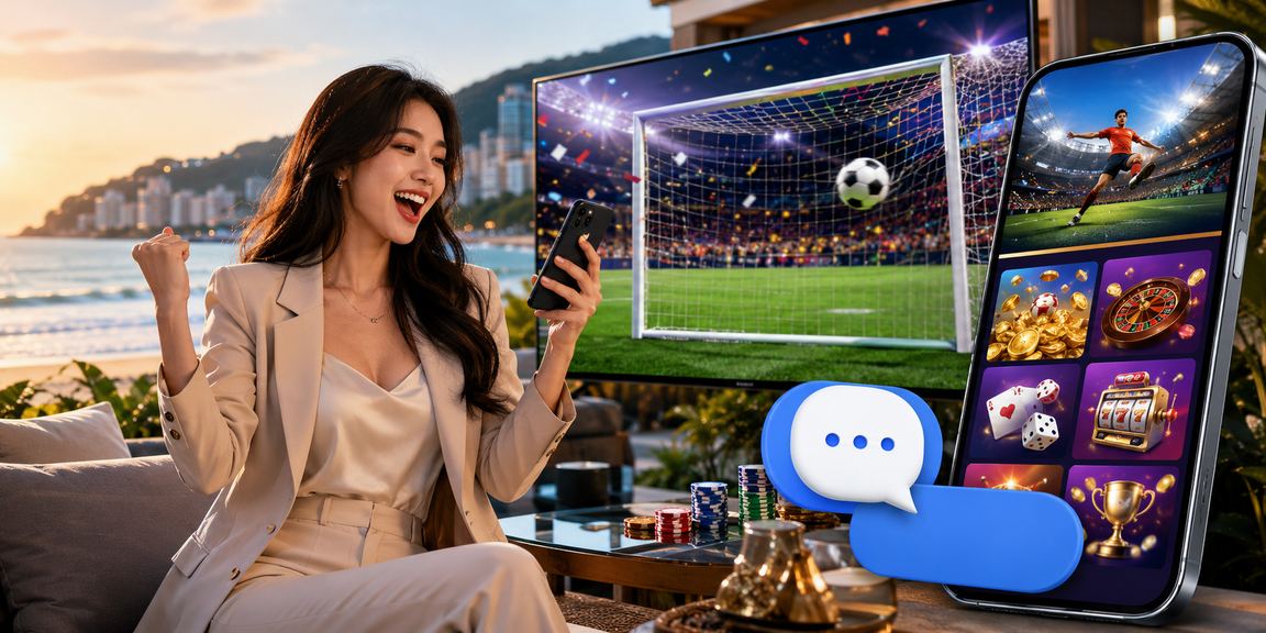 Người dùng tại bãi biển Vũng Tàu trải nghiệm casino trực tuyến trên điện thoại di động